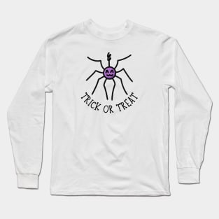 Trick or Treat Spider Halloween Long Sleeve T-Shirt